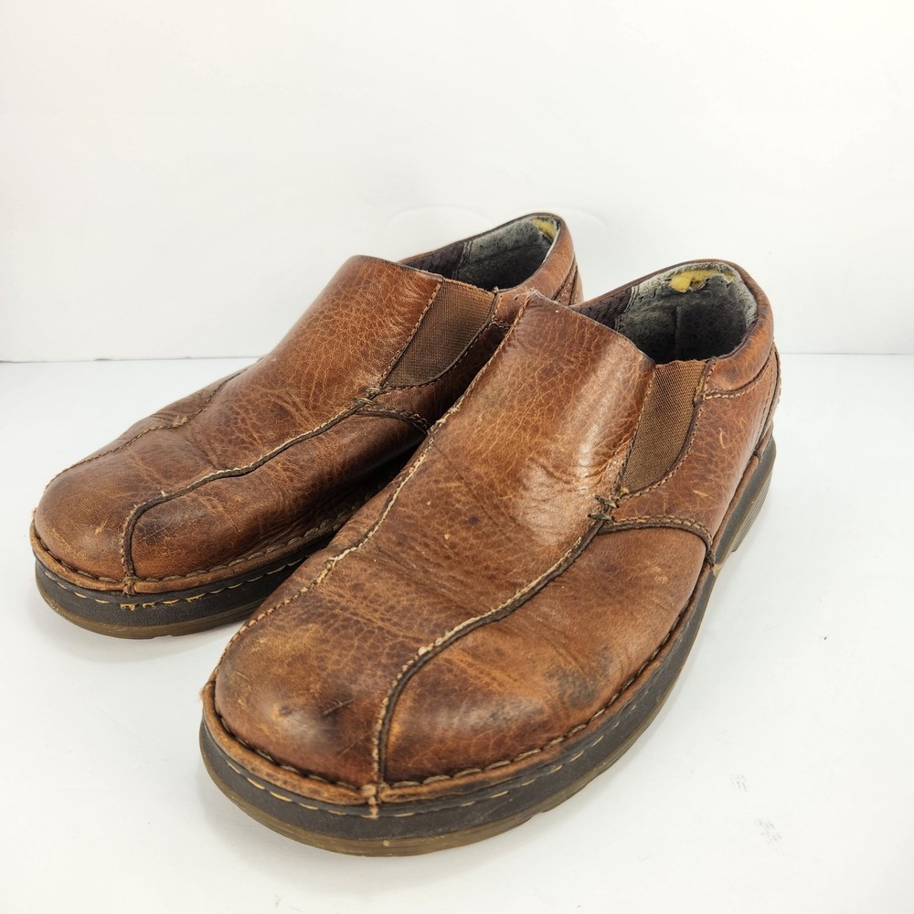Dr. Martens Tevin Men's M8 L9 Brown Leather Slip On Shoes AirWair Comfort Casual
